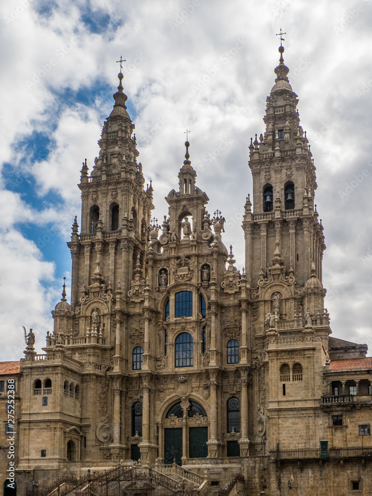 Santiago de Compostela Cathedral in the Obradoiro square in Santiago de Compostela (Spain)