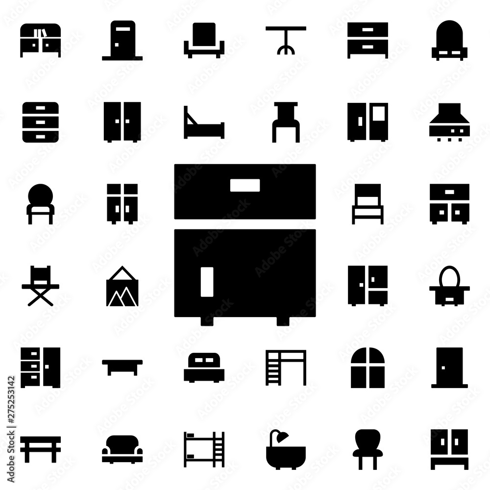 Nightstand icon. Universal set of furniture for website design and development, app development Nightstand icon. Universal set of furniture for website design and development, app development
