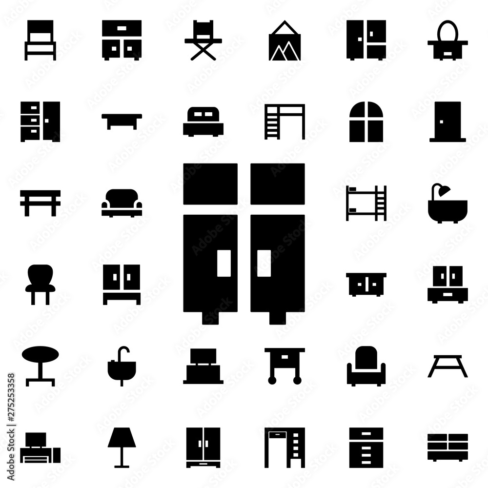 Fridge icon. Universal set of furniture for website design and development, app development Fridge icon. Universal set of furniture for website design and development, app development