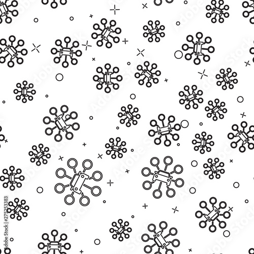 Black Car sharing icon isolated seamless pattern on white background. Carsharing sign. Transport renting service concept. Vector Illustration