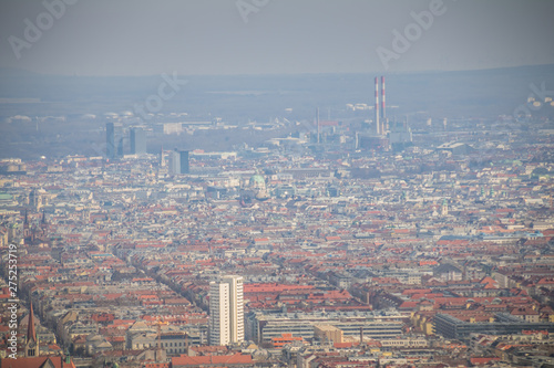 Wien in Sommer von der Jubiläumswarte aus gesehen photo