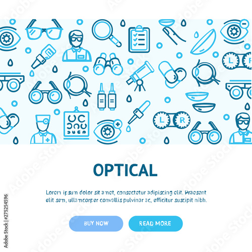 Ophthalmology and Optometry Flyer Banner Posters Card. Vector