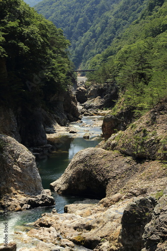 Kinugawa Ryuokyo Valley in summer  Nikko city  Tochigi prefecture  Japan