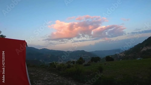 clouds over mountains