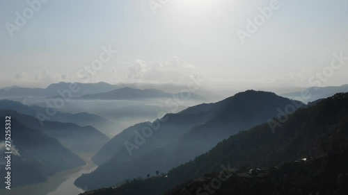 sunset in mountains
