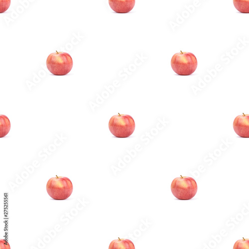 Red apples pattern on white background.
