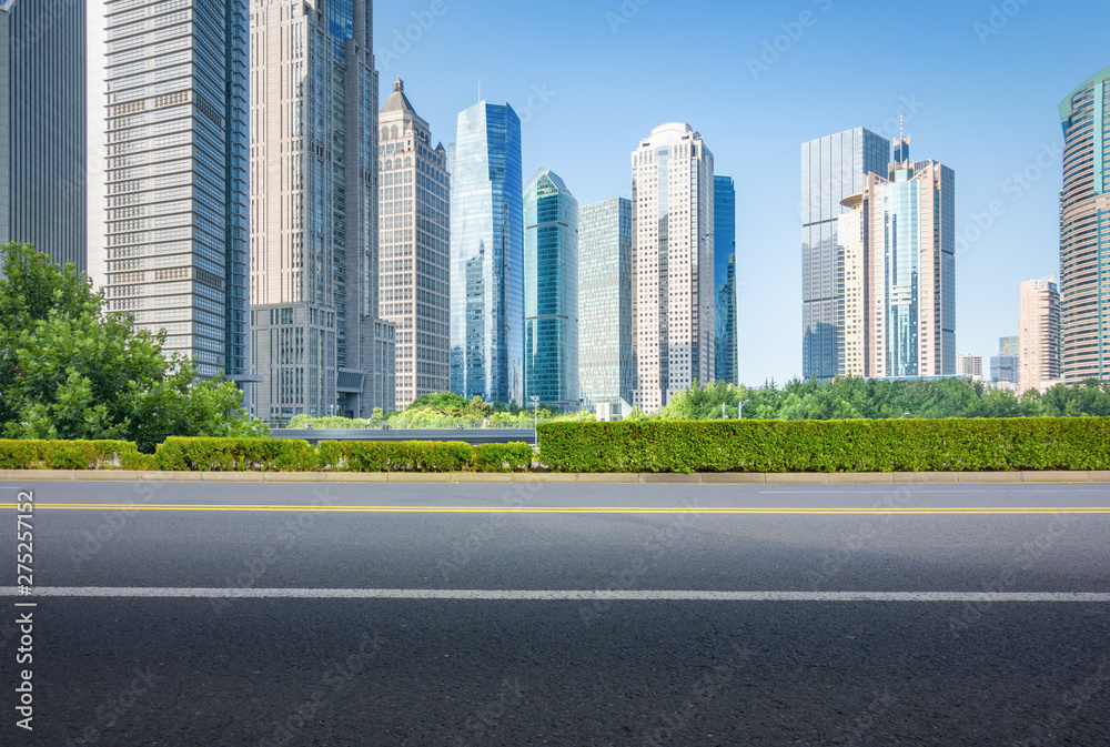 the modern building of the lujiazui financial centre in shanghai china.