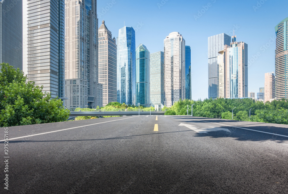 the modern building of the lujiazui financial centre in shanghai china.