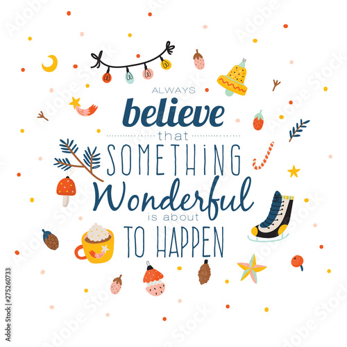 Merry Christmas And Happy New 2020 Year templates with holiday lettering and traditional christmas elements. 