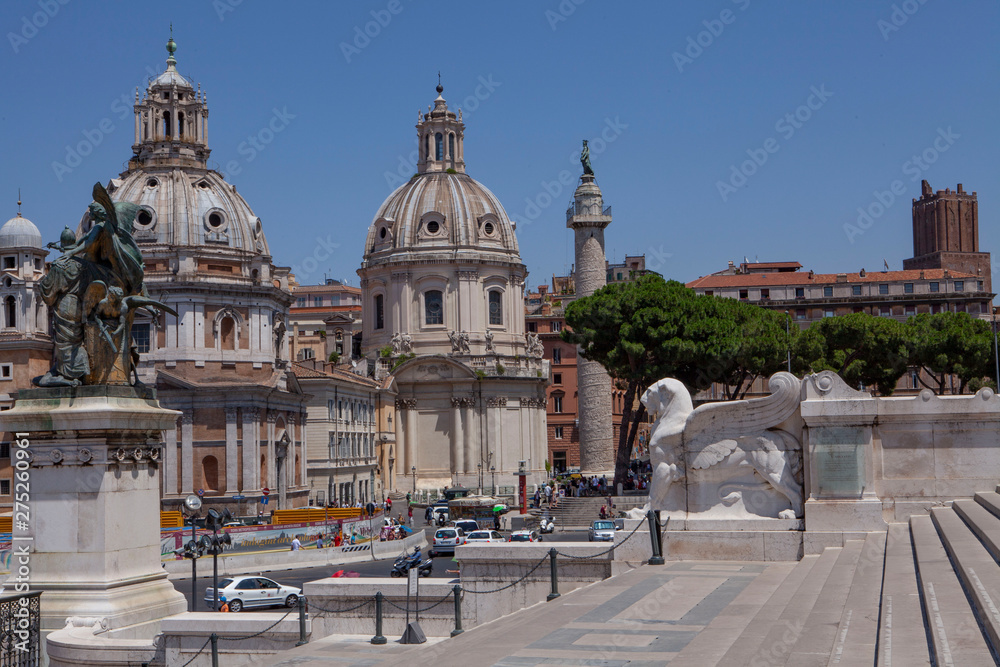Rome Italy. Roman culture. Plaza Venezia. Vittoriano