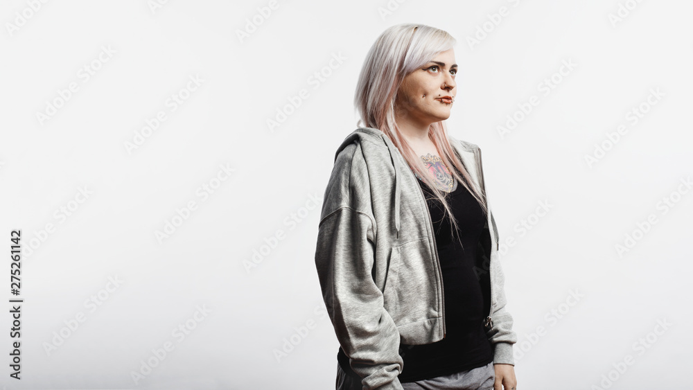 Portrait of fashionable female Portrait of fashionable female
