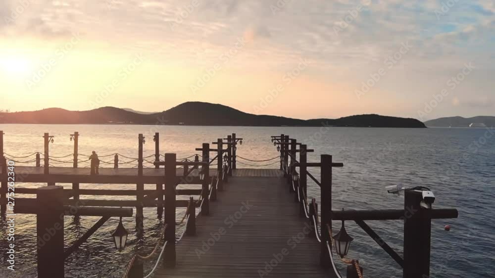 Sunset at aDa Nang beach which is one of the most beautiful beach in the world. Drone view. Sunset at aDa Nang beach which is one of the most beautiful beach in the world. Drone view.