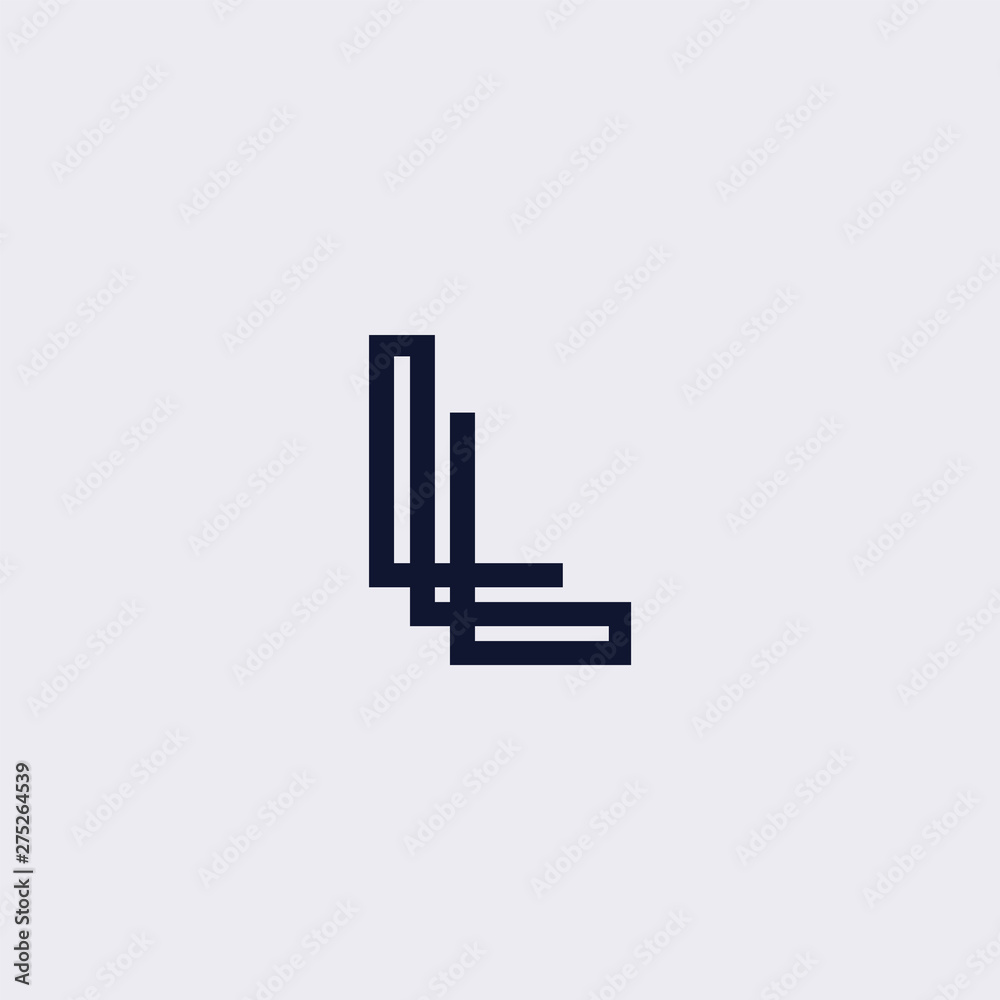 Minimal line letter initial L logo. Abstract and elegant shape font sign. logotype vector design template for personal identity branding, creative industry, web, business, corporate and company Minimal line letter initial L logo. Abstract and elegant shape font sign. logotype vector design template for personal identity branding, creative industry, web, business, corporate and company