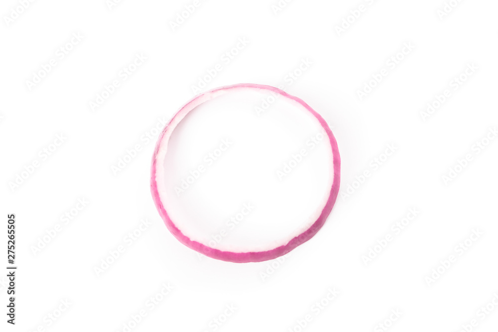 Ring of red onion isolated on white background Ring of red onion isolated on white background