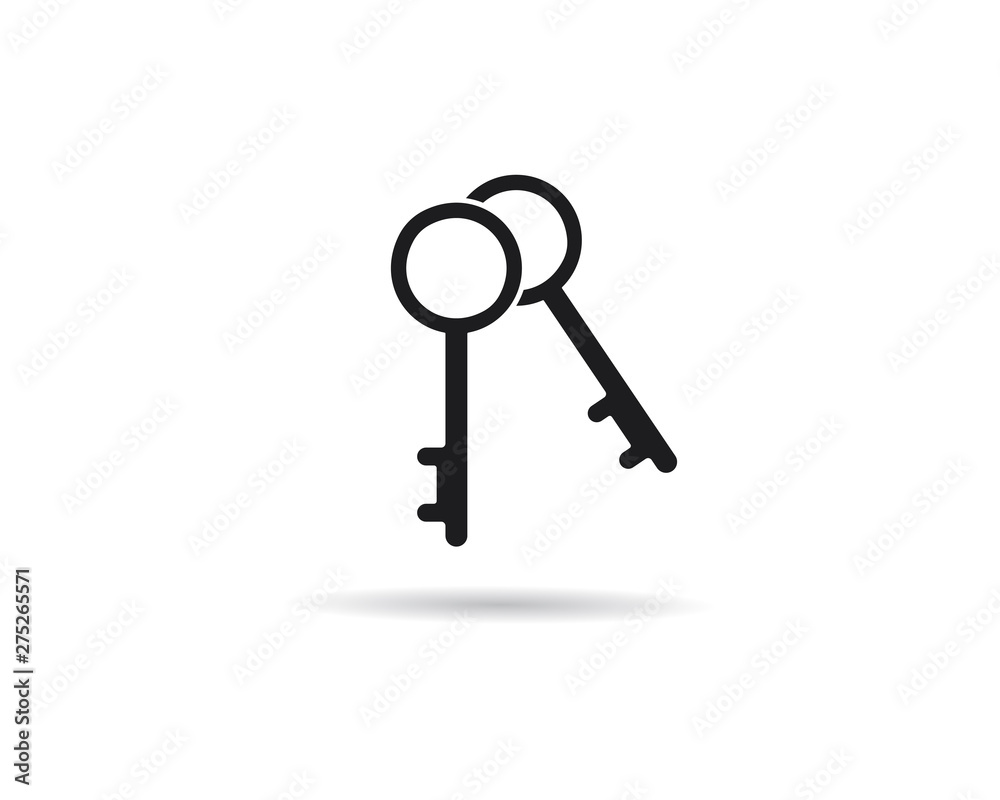Key vector icon illustration template design Key vector icon illustration template design