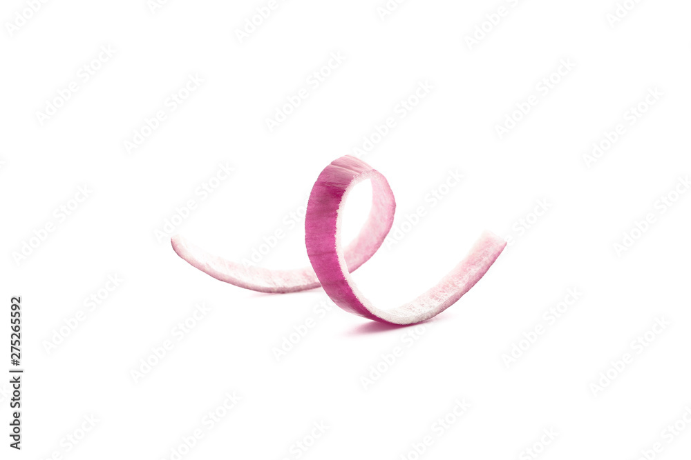 Red onion slice isolated on white background Red onion slice isolated on white background