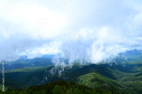 mountains and clouds