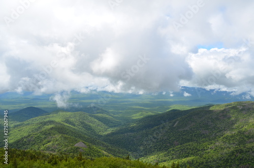 mountains and clouds