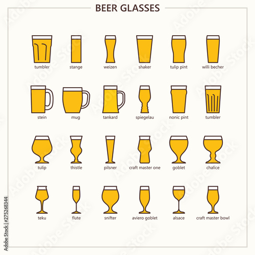 Beer glasses (outline colored iconset) photo