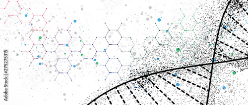 Abstract DNA technology. Science medical concept. Futuristic background