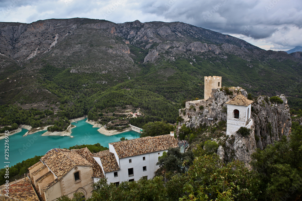 high point view on Guadalest fortress, Spain