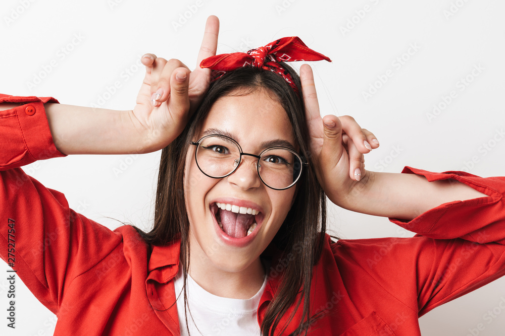 Φωτογραφία Cute teenage girl wearing casual outfit