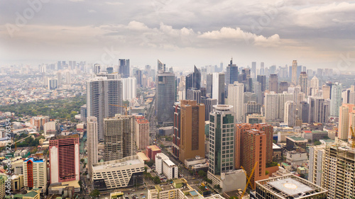 Modern city. The city of Manila, the capital of the Philippines. Modern metropolis in the morning, top view. Modern buildings in the city center. © Tatiana Nurieva