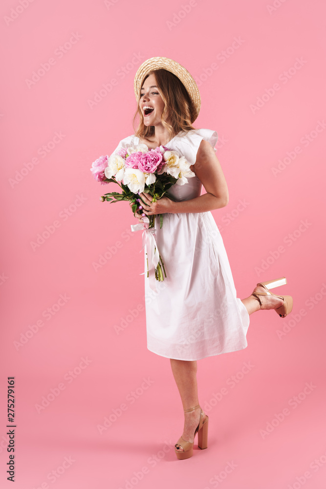 Beautiful young blonde girl wearing summer dress Beautiful young blonde girl wearing summer dress