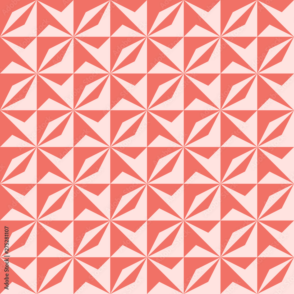 Living Coral Pink Geometric Abstract Vector Pattern Living Coral Pink Geometric Abstract Vector Pattern