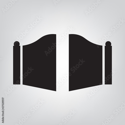 modern gate icon- vector illustration