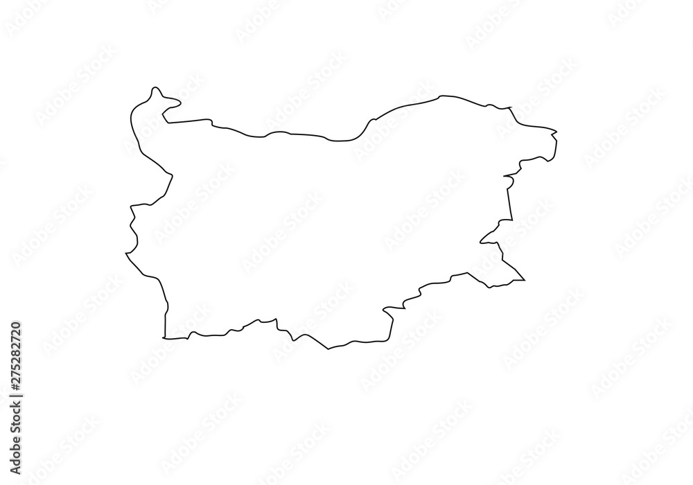 Political map of Bulgaria in Europe