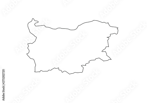 Political map of Bulgaria in Europe