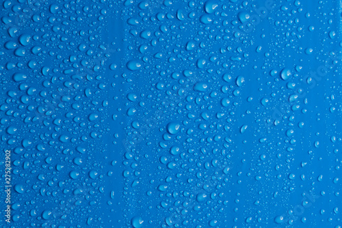 water drops blue background