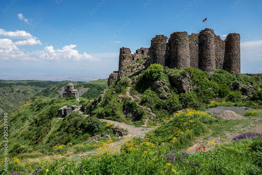 Pathfinder Travel - Armenia - Amberd Fortress🏰 meaning: Fortress in the  clouds☁️, this 10th century unique fortress is located on the slopes of  Mount🗻 Aragats at an altitude of 2,300 meters (7,500