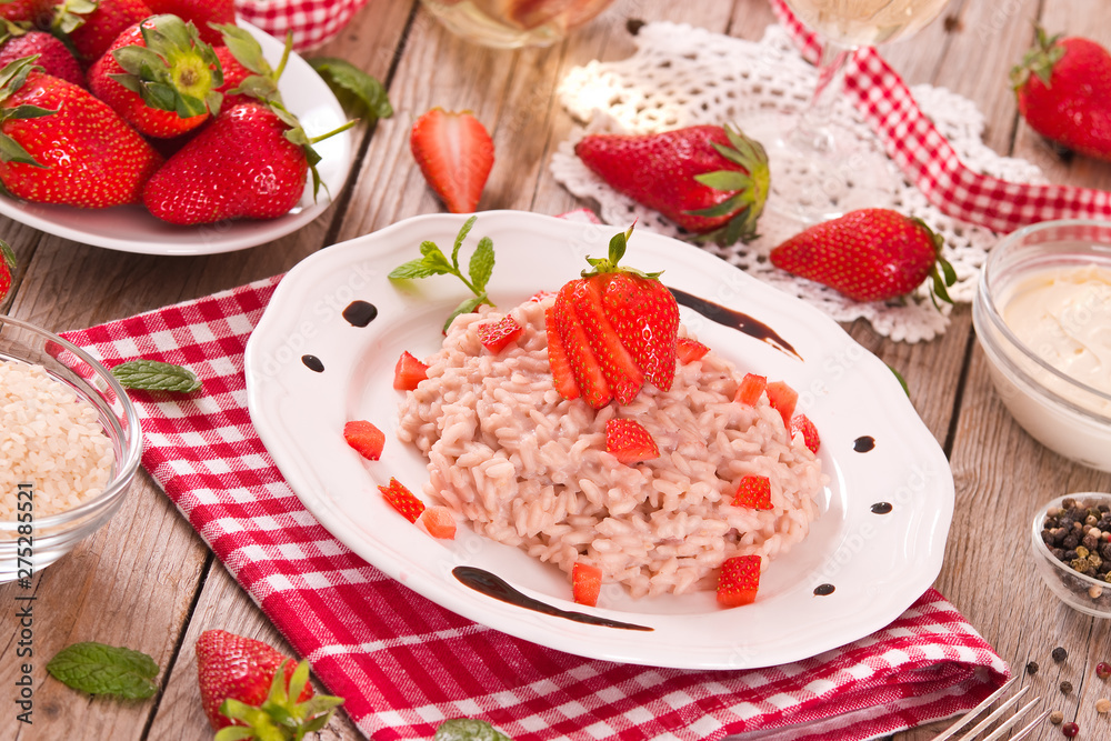 Strawberry risotto. Strawberry risotto.