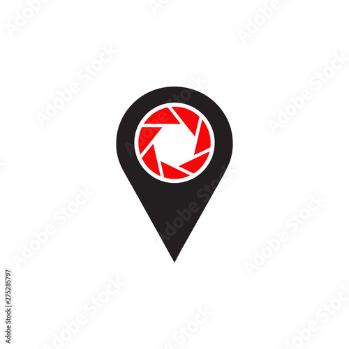 Fototapeta Naklejka Na Ścianę i Meble -  Location pointer logo icon design vector template