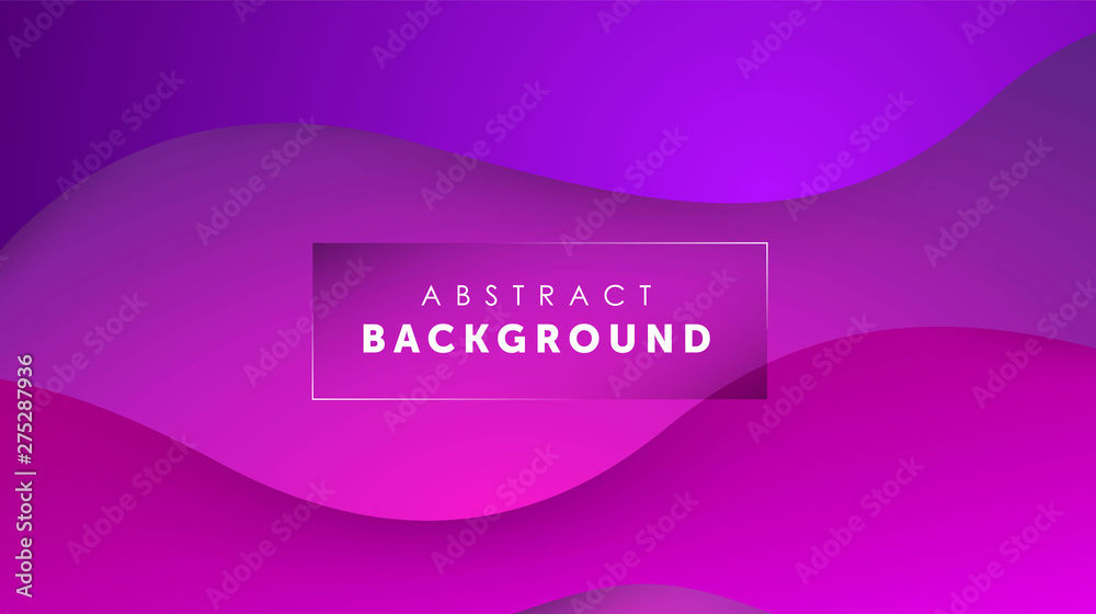 Gradient fluid purple color background. Liquid shapes futuristic concept. Creative wavy wallpaper. Design for Banners, Placards, Posters, Flyers, Cover. Eps 10 vector