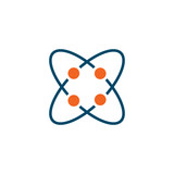 Molecule logo icon design vector template