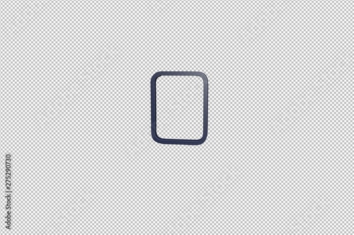 3D illustration of Yellow, blue color with transparent background.