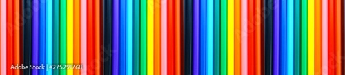 bannière de crayons de couleurs