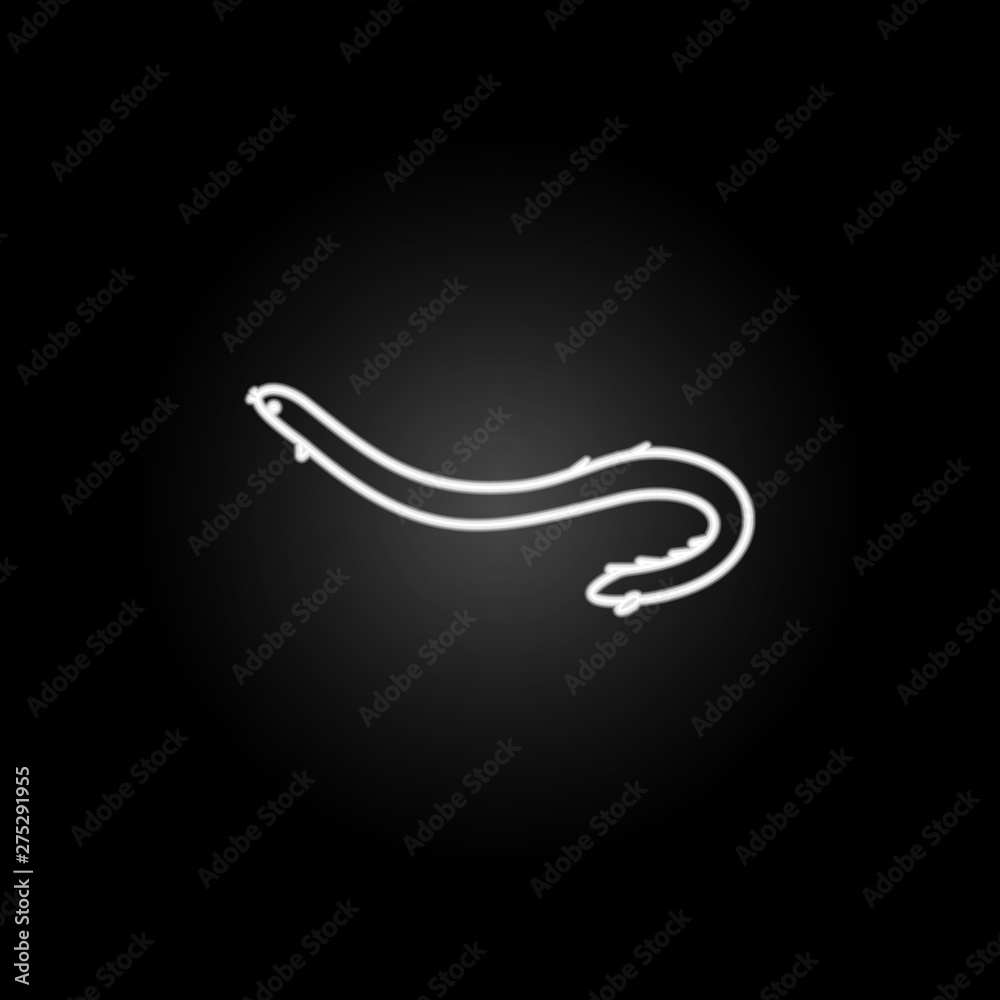 underwater snake illustration neon icon. Elements of marine live set. Simple icon for websites, web design, mobile app, info graphics