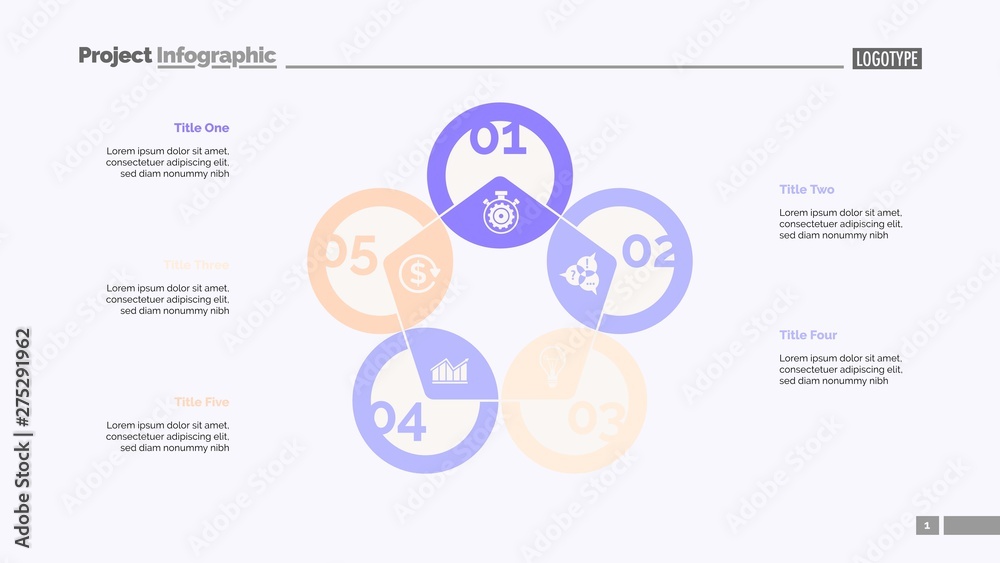 Pentagon chart. Process diagram, cycle graph, layout. Creative concept