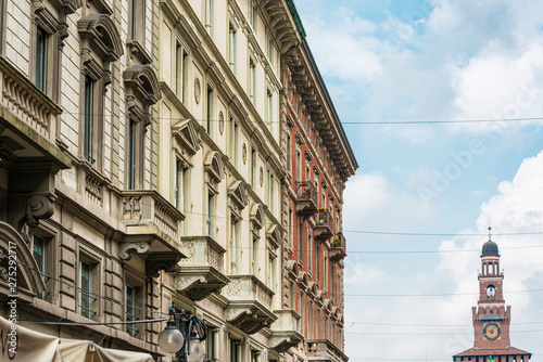 MILAN, ITALY - May 29, 2018: antique city building in Milan, italy. © ilolab