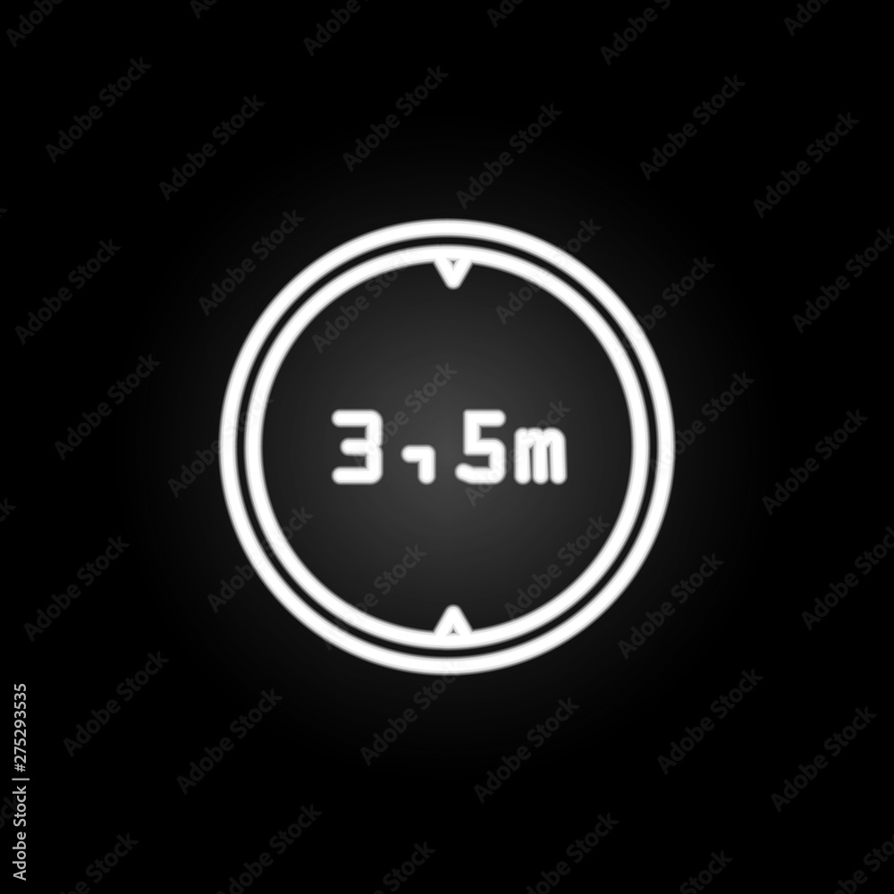 road sign limitation 3.5 neon icon. Elements of road sign set. Simple icon for websites, web design, mobile app, info graphics