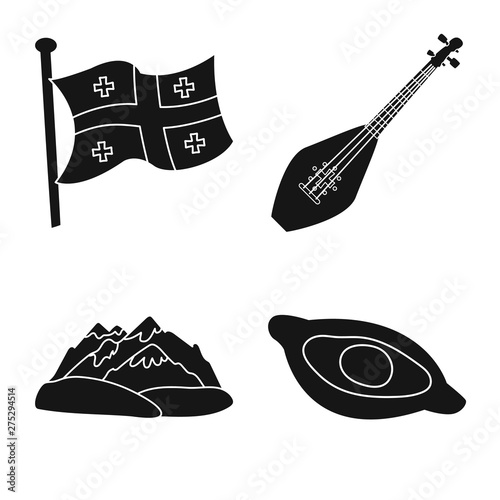 Isolated object of heritage and originality sign. Set of heritage and traditions stock vector illustration.