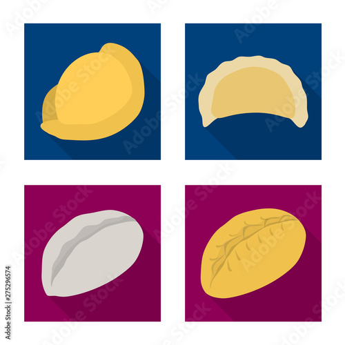 Isolated object of products and cooking sign. Set of products and appetizer stock vector illustration.