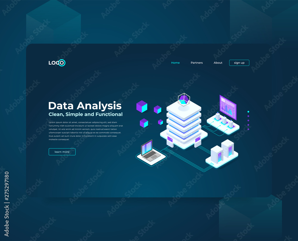 technology cryptocurrency and blockchain isometric composition, analysts and managers working on crypto start up. Isometric vector illustration