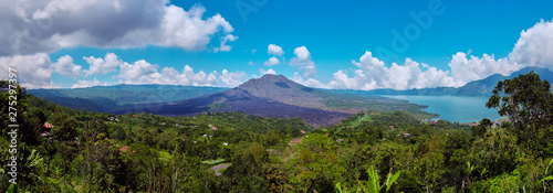 Mount Batur is volcano. Bali, Indonesia. photo