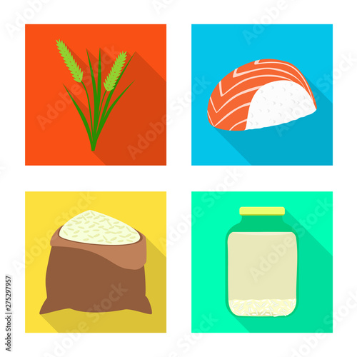 Vector design of raw and agricultural icon. Set of raw and ecological stock vector illustration.