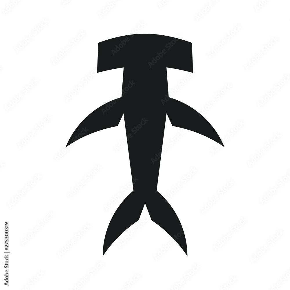 Hammerhead Shark Icon - obrazy, fototapety, plakaty 